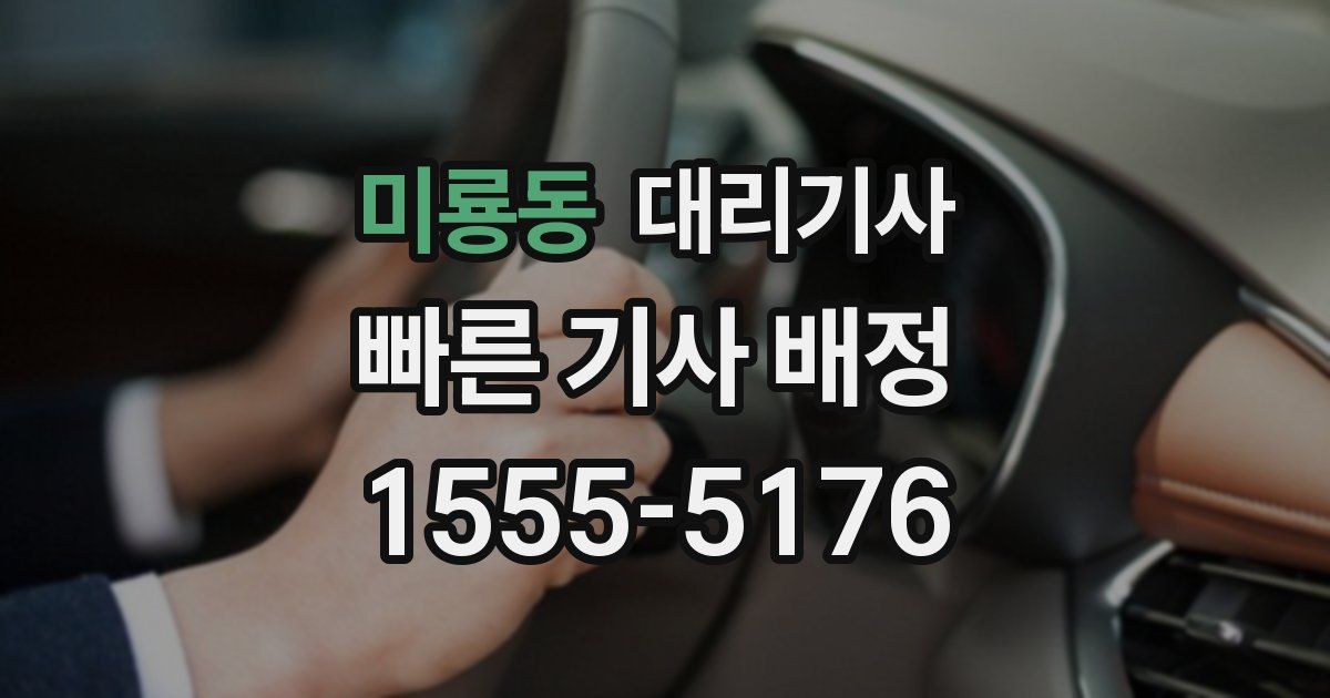 미룡동 대리기사