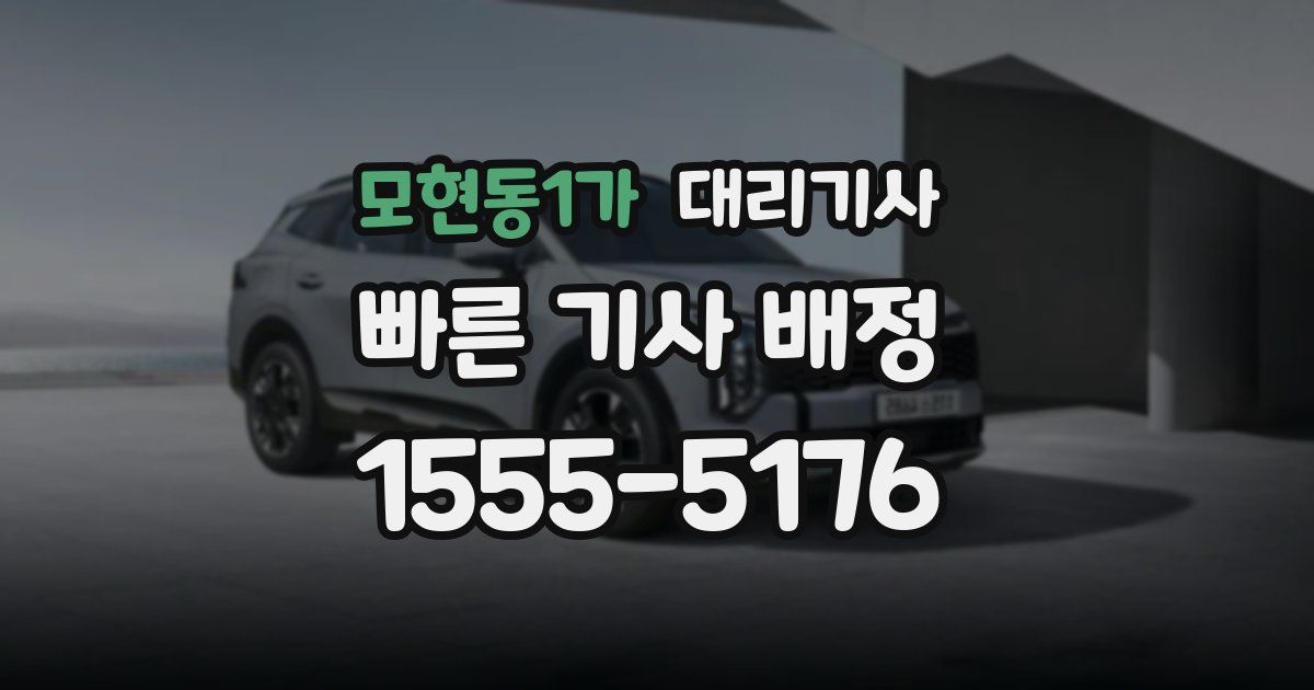 모현동1가 대리기사