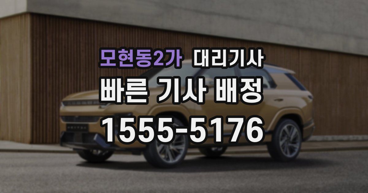 모현동2가 대리기사