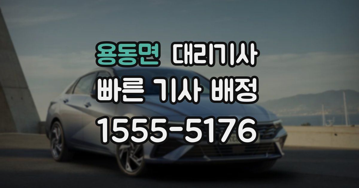 용동면 대리기사