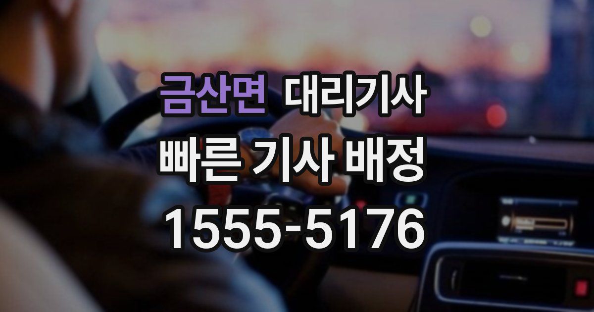 금산면 대리기사