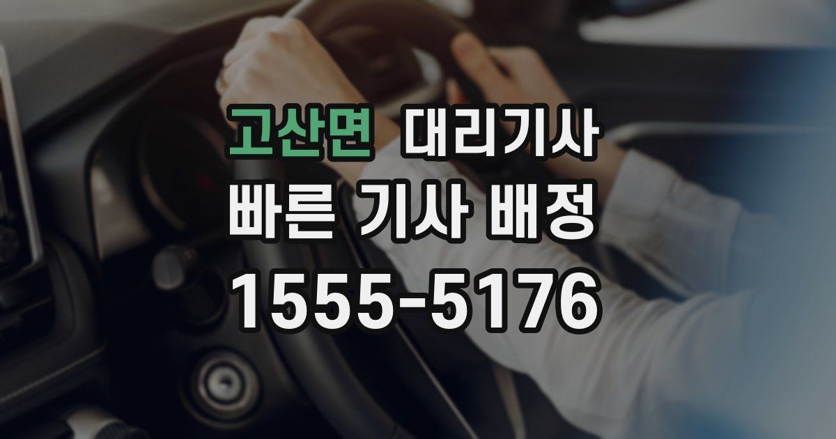 고산면 대리기사
