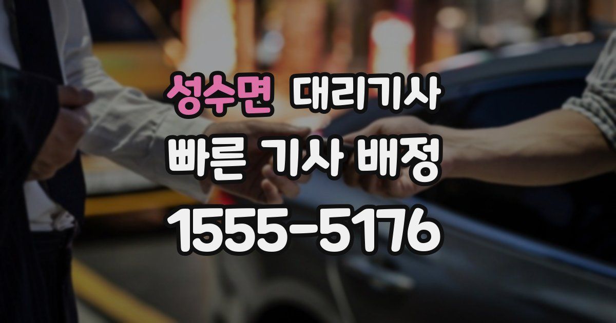 성수면 대리기사