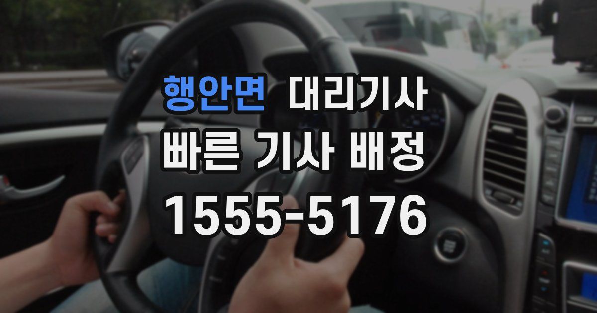 행안면 대리기사