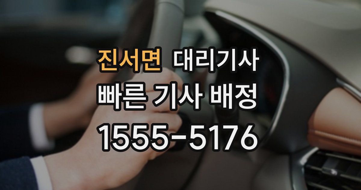 진서면 대리기사