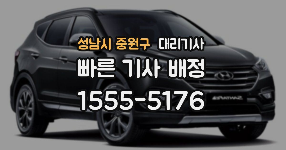 성남시 중원구 대리기사