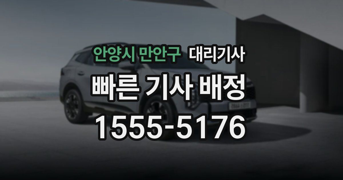 안양시 만안구 대리기사