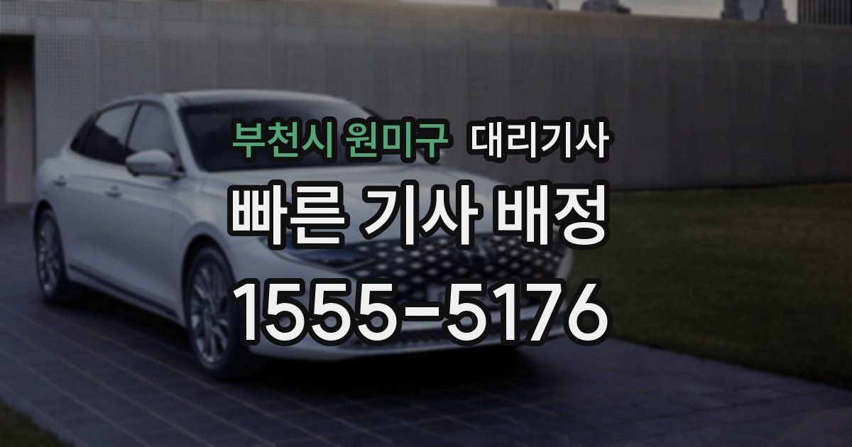 부천시 원미구 대리기사
