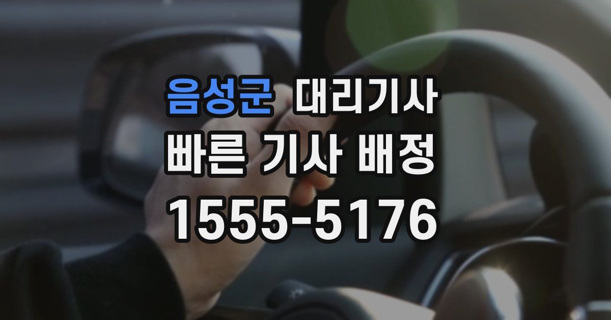 음성군 대리기사