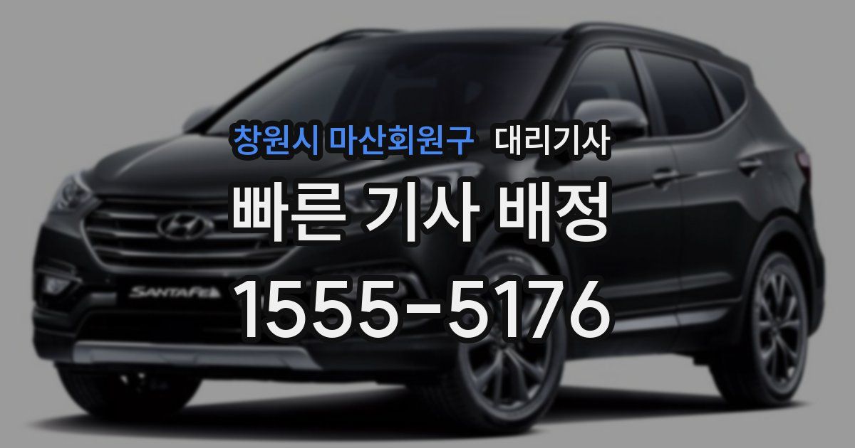 창원시 마산회원구 대리기사