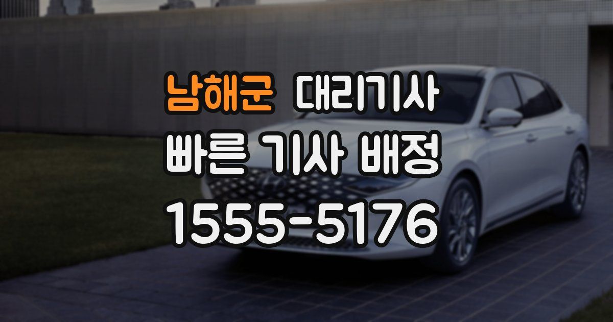 남해군 대리기사