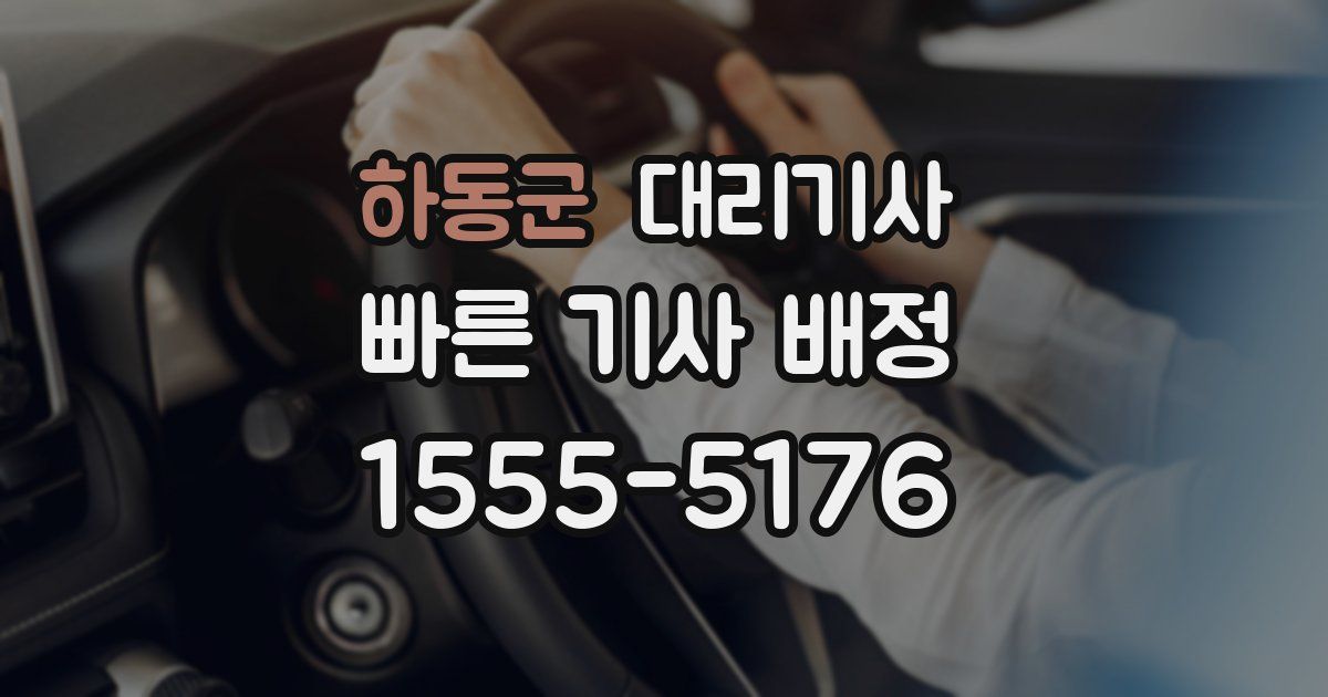하동군 대리기사