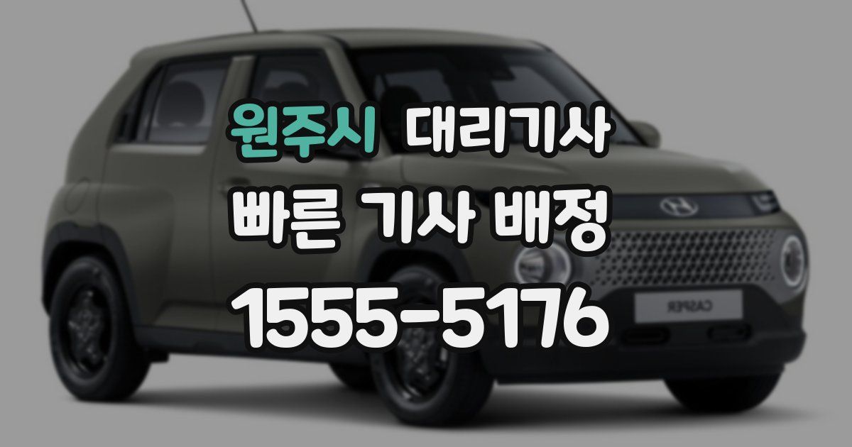 원주시 대리기사