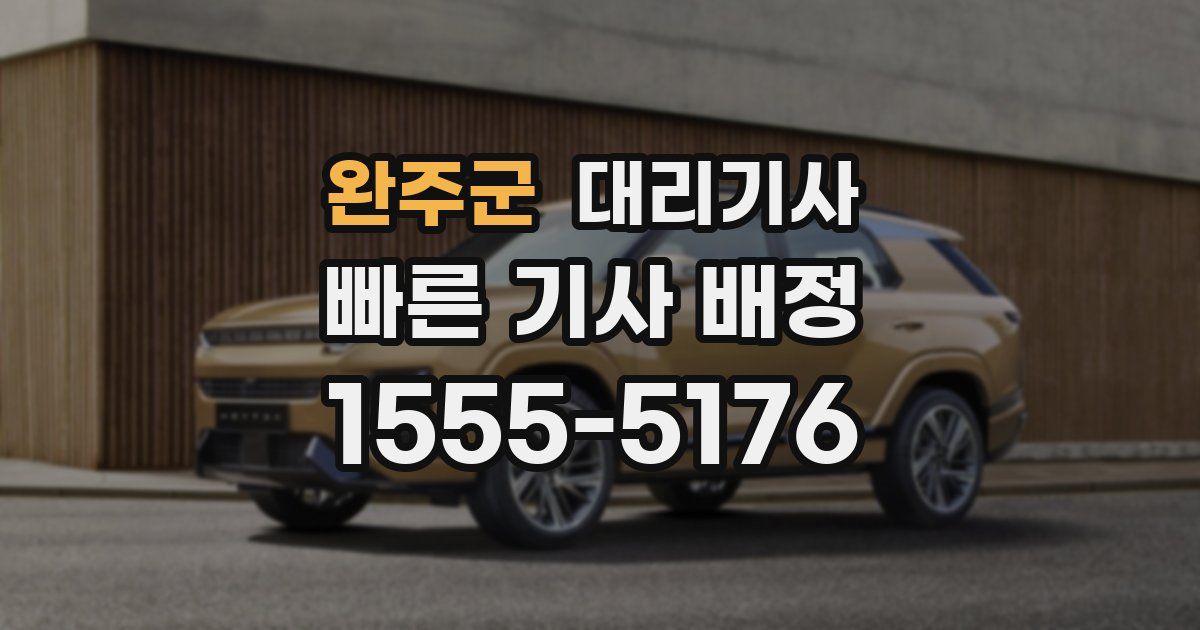 완주군 대리기사