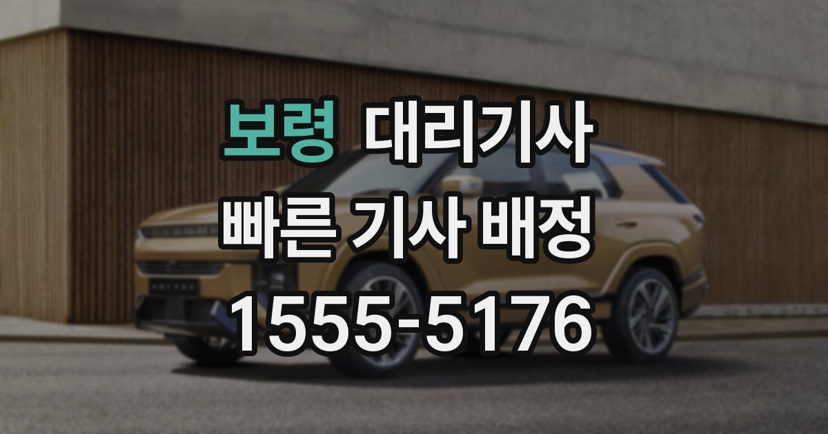 보령 대리기사