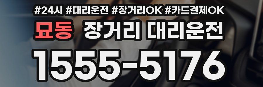 묘동 장거리 대리운전