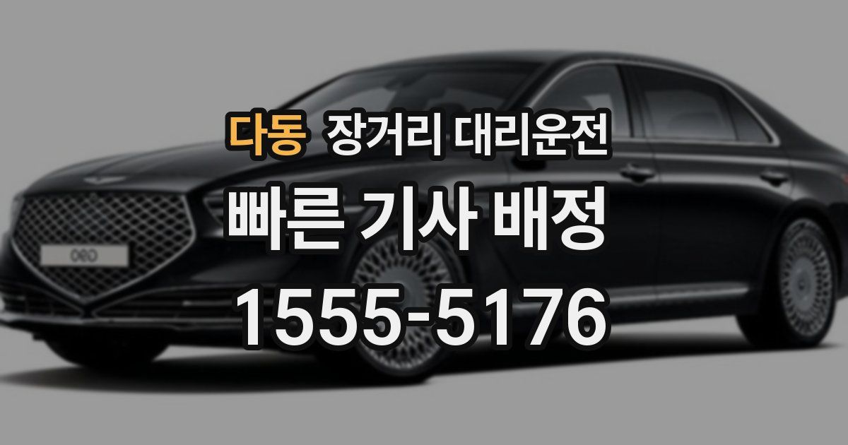 다동 장거리 대리운전