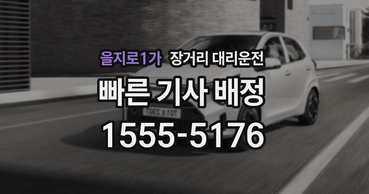 을지로1가 장거리 대리운전