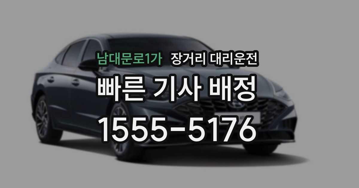 남대문로1가 장거리 대리운전