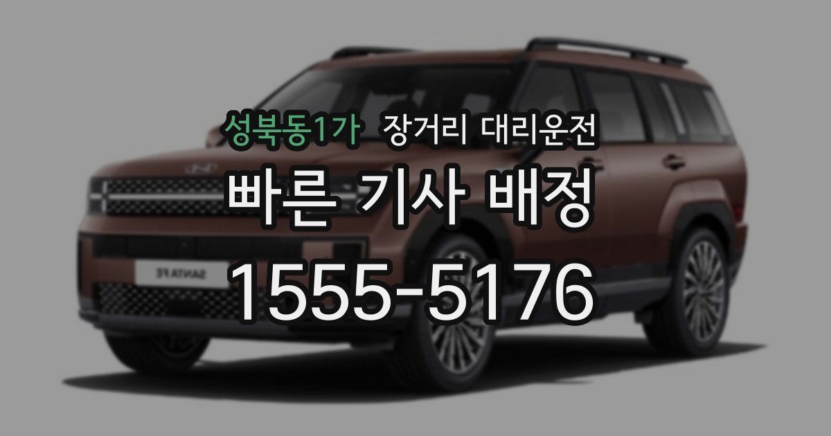 성북동1가 장거리 대리운전
