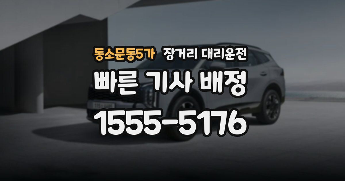 동소문동5가 장거리 대리운전