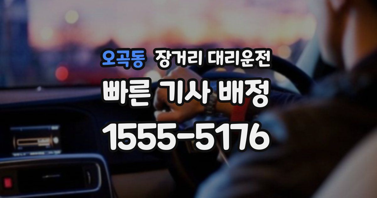 오곡동 장거리 대리운전
