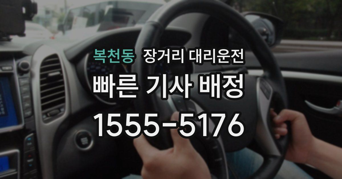 복천동 장거리 대리운전