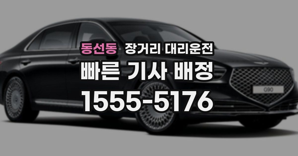 동선동 장거리 대리운전