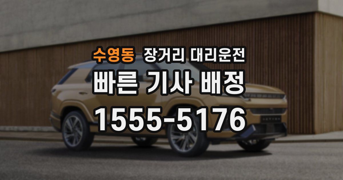수영동 장거리 대리운전