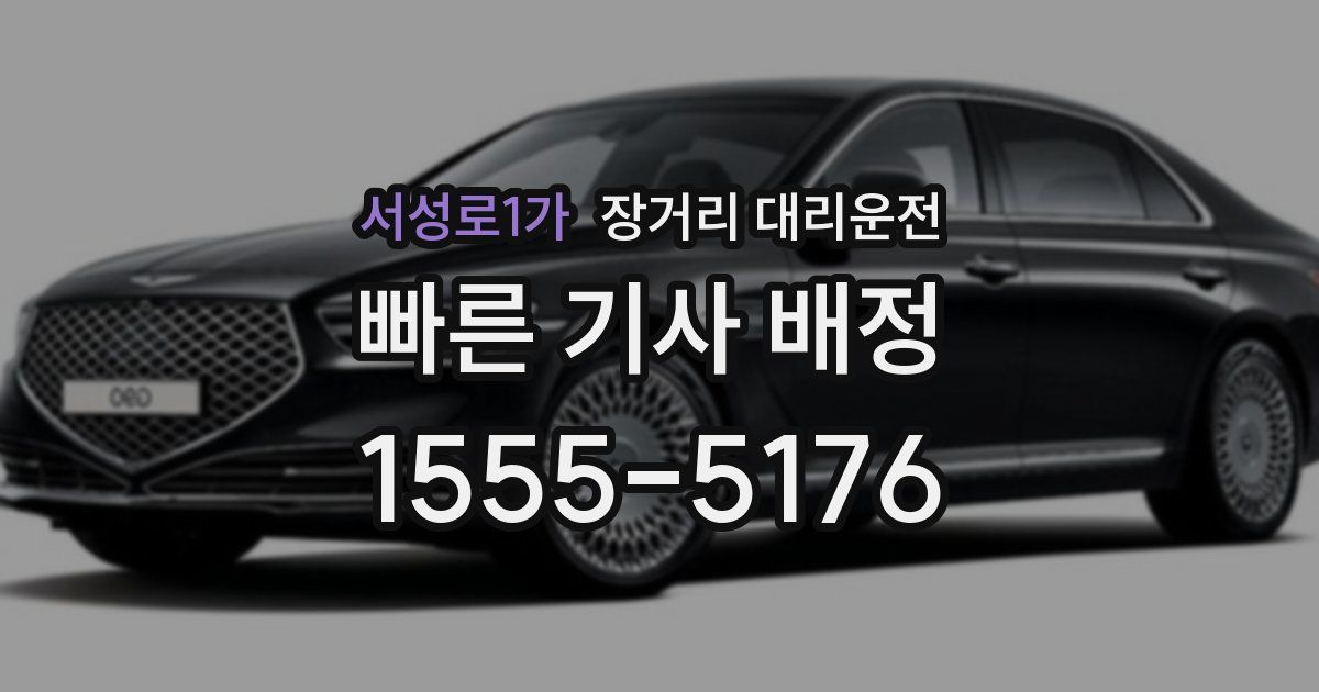 서성로1가 장거리 대리운전