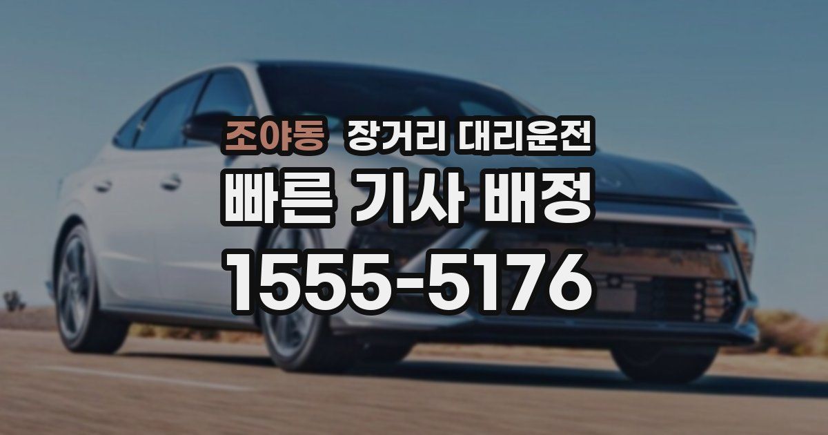 조야동 장거리 대리운전