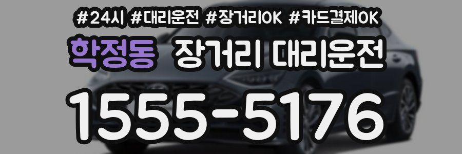 학정동 장거리 대리운전