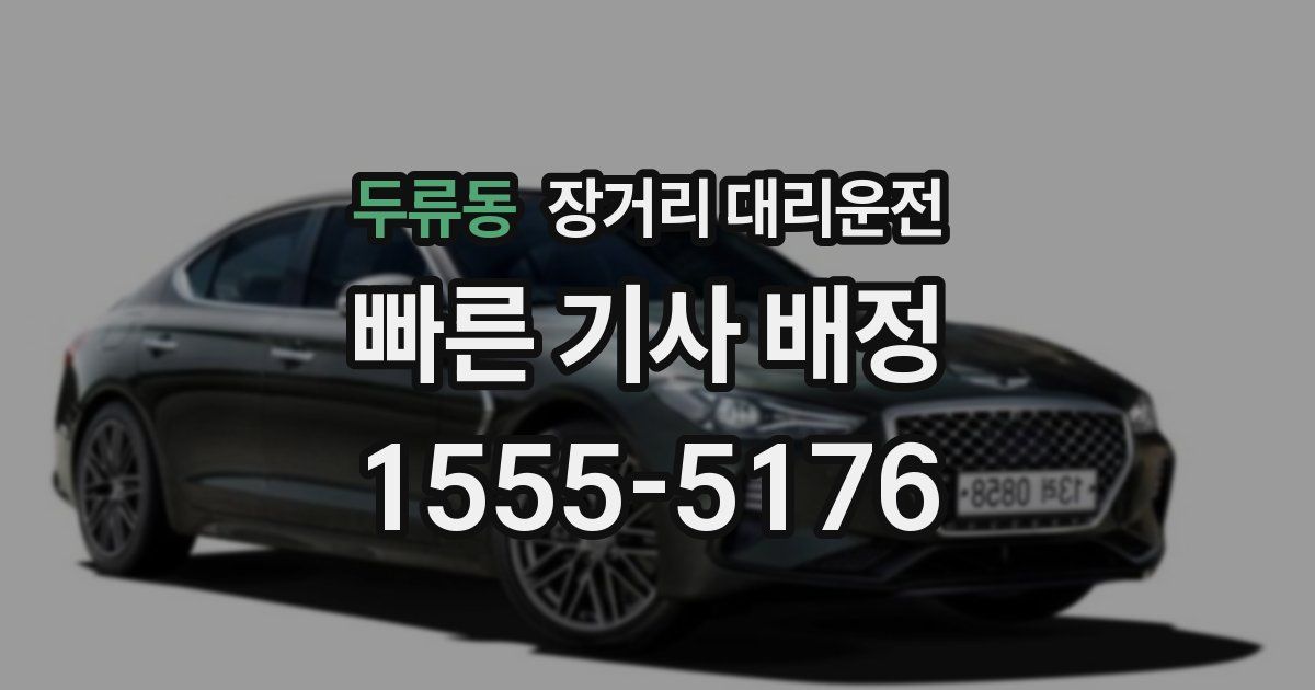두류동 장거리 대리운전