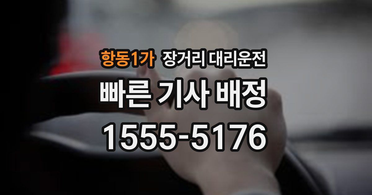 항동1가 장거리 대리운전