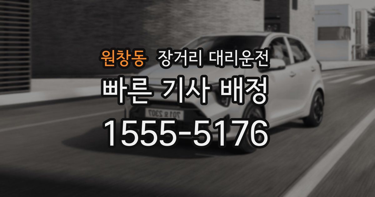 원창동 장거리 대리운전