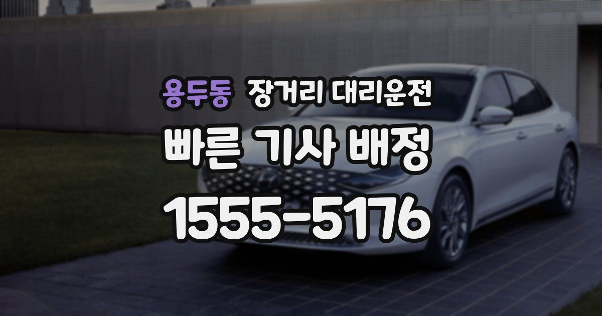 용두동 장거리 대리운전