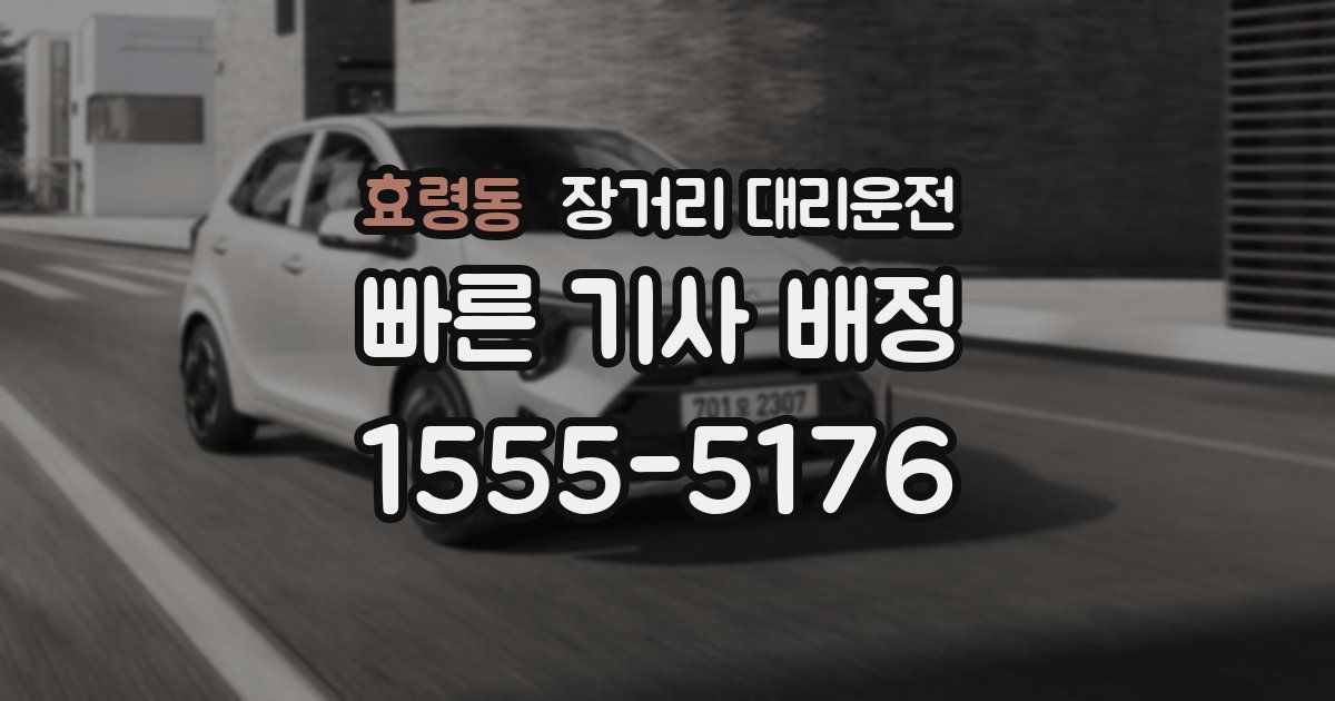효령동 장거리 대리운전