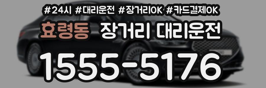 효령동 장거리 대리운전