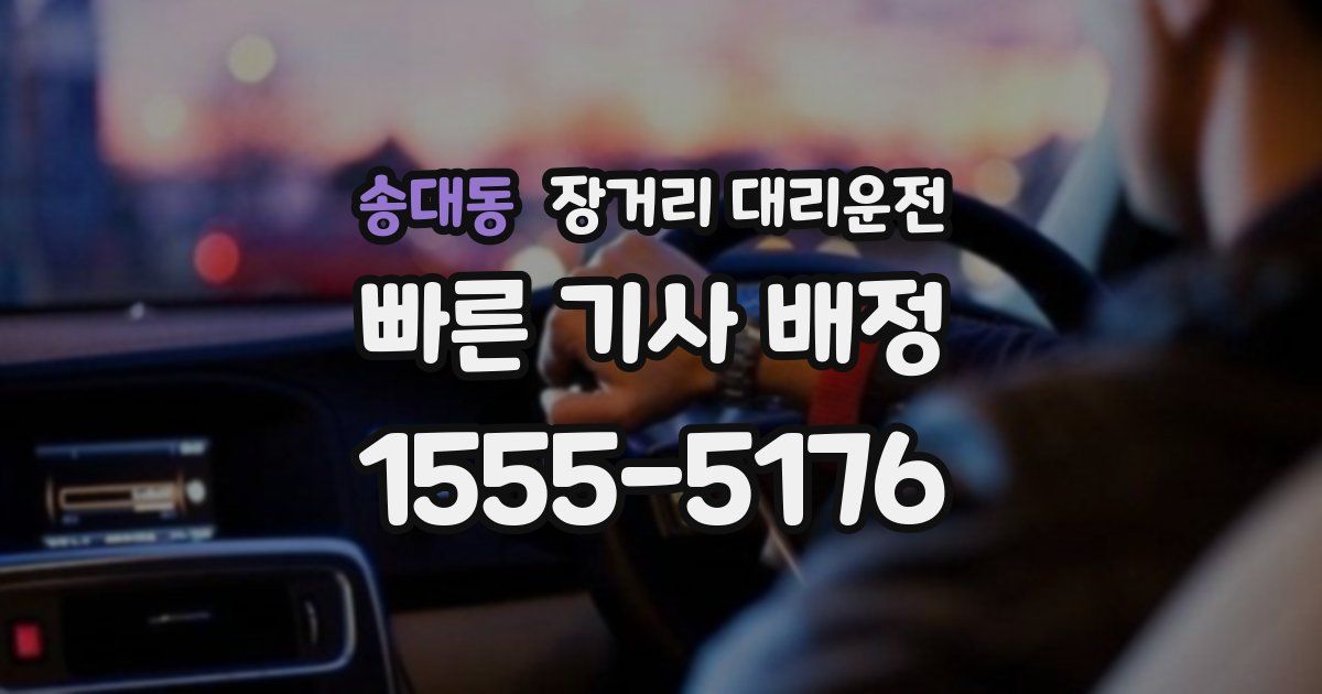 송대동 장거리 대리운전