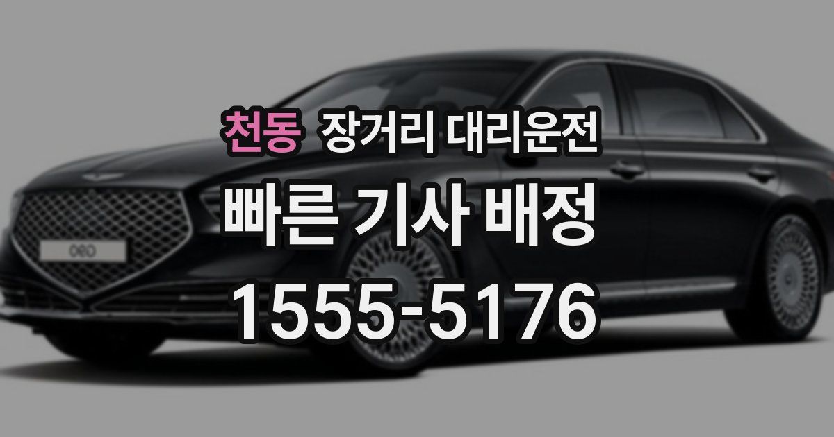 천동 장거리 대리운전