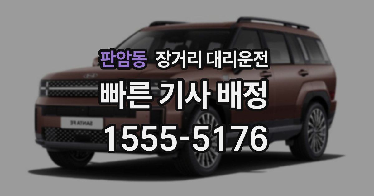 판암동 장거리 대리운전
