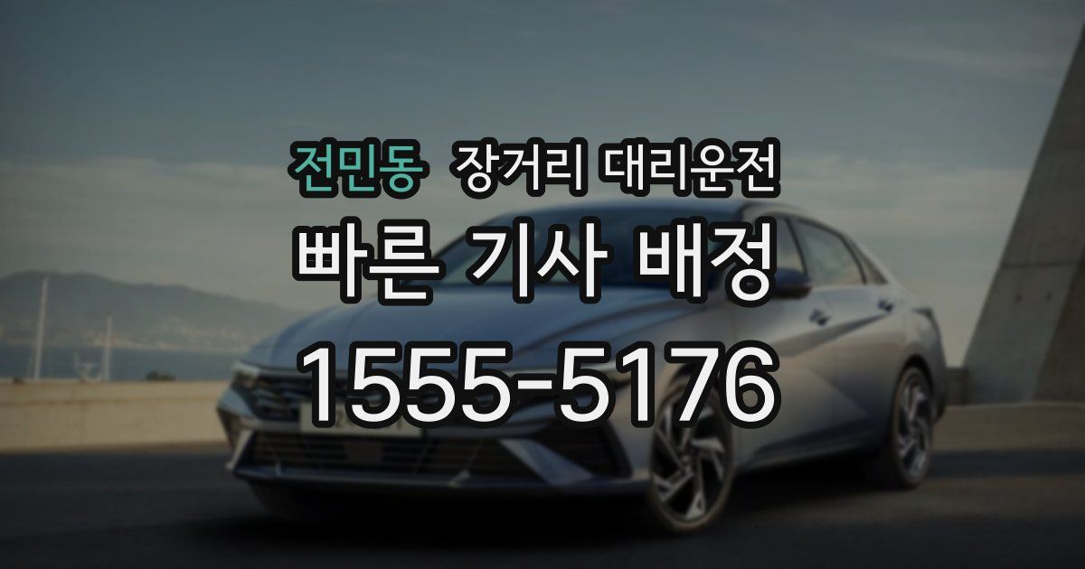 전민동 장거리 대리운전