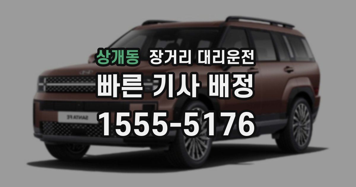 상개동 장거리 대리운전
