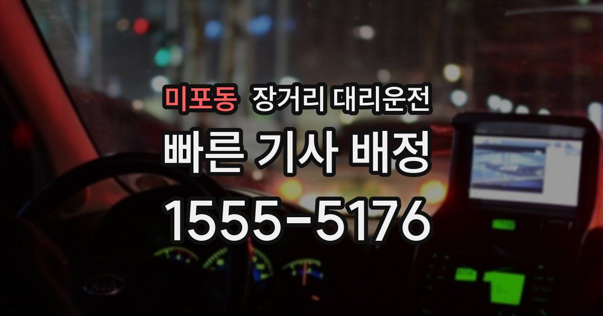 미포동 장거리 대리운전