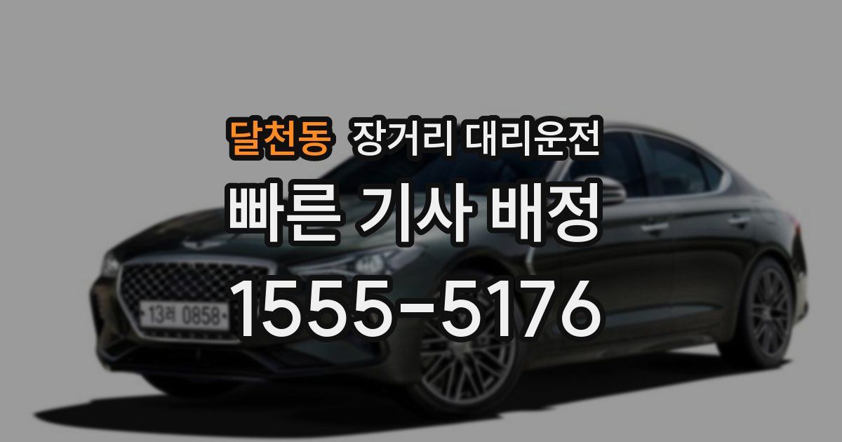 달천동 장거리 대리운전