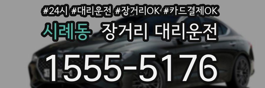 시례동 장거리 대리운전
