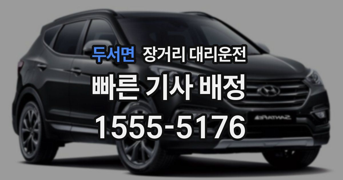 두서면 장거리 대리운전