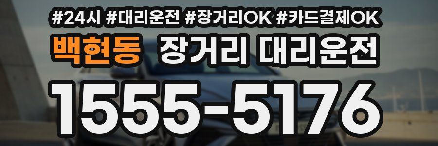 백현동 장거리 대리운전