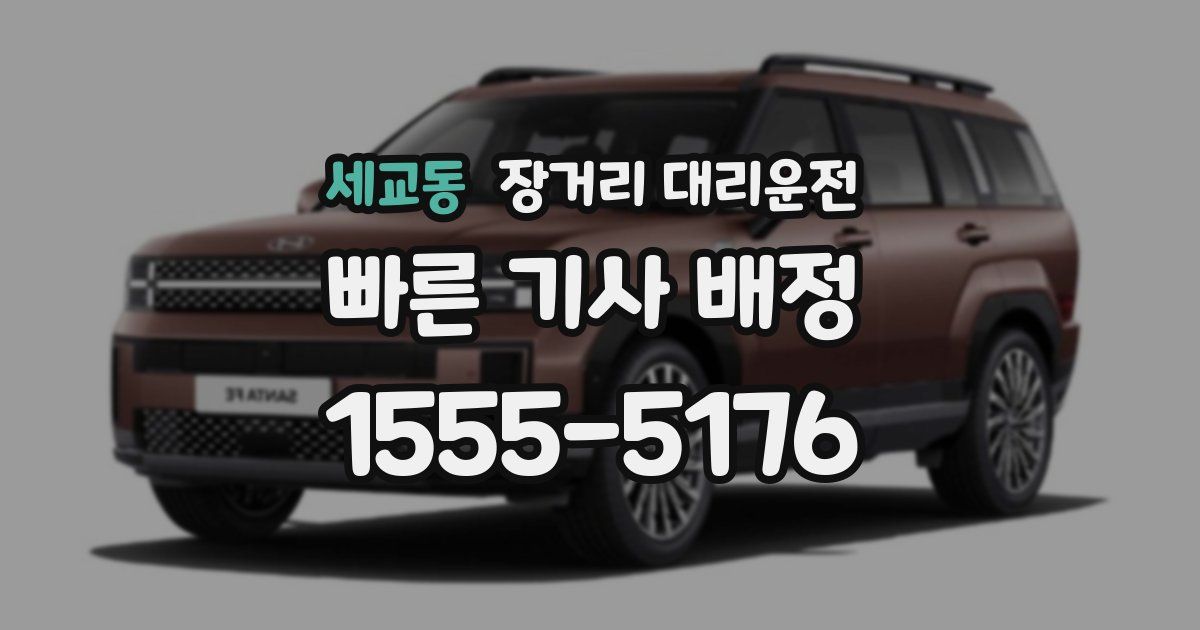 세교동 장거리 대리운전