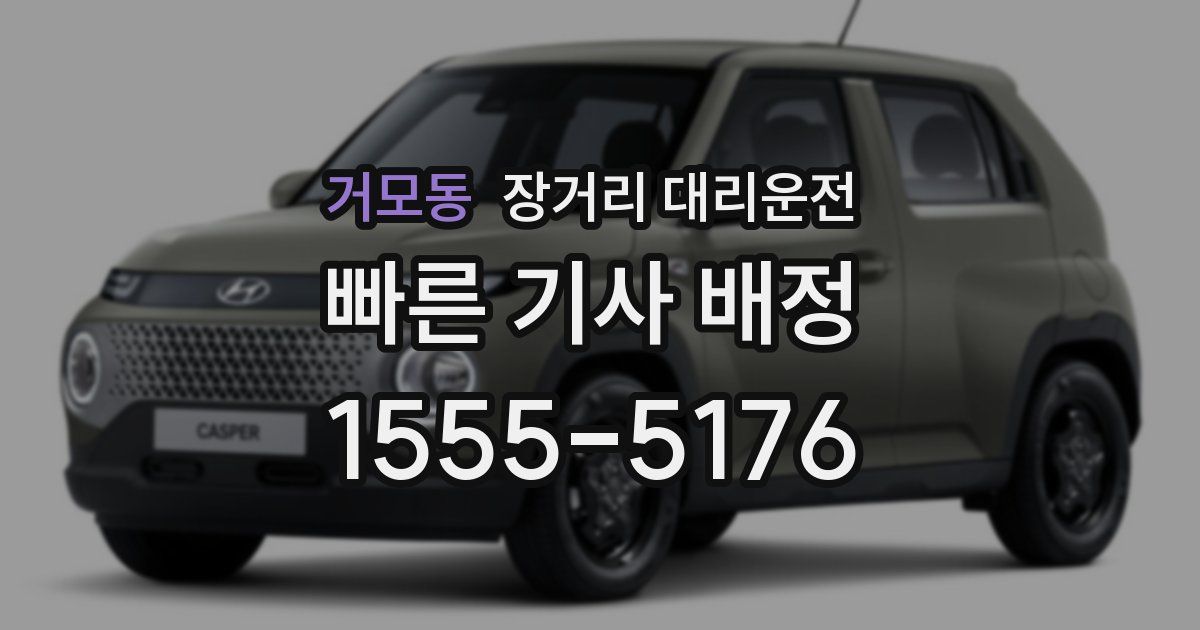 거모동 장거리 대리운전